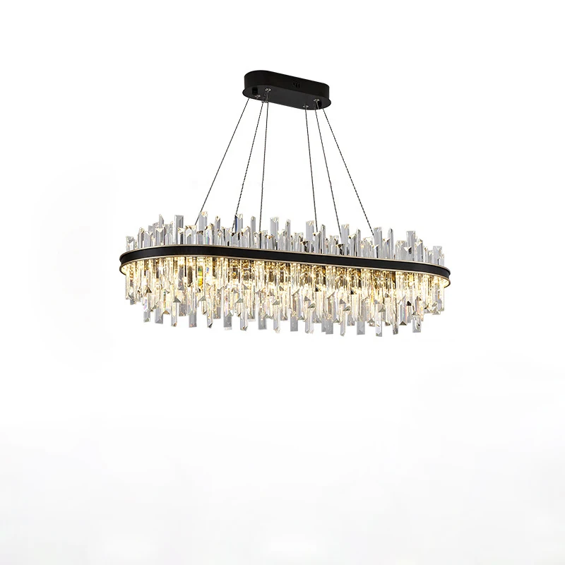 Imagem -04 - Crystal Series Led Dimmable Lâmpadas Penduradas Iluminação Chandelier Suspensão Luminária Luminária Lampen Sala de Jantar Moda 2023 k9