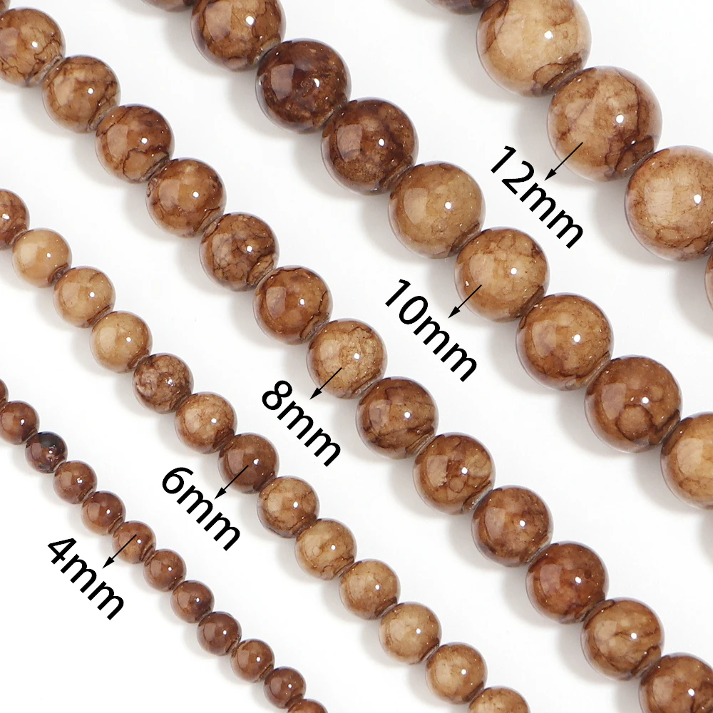 ลูกปัดหยกเปอร์เซียลายทางธรรมชา - Jewelry Making Gemstones บทวิจารณ์และราคา