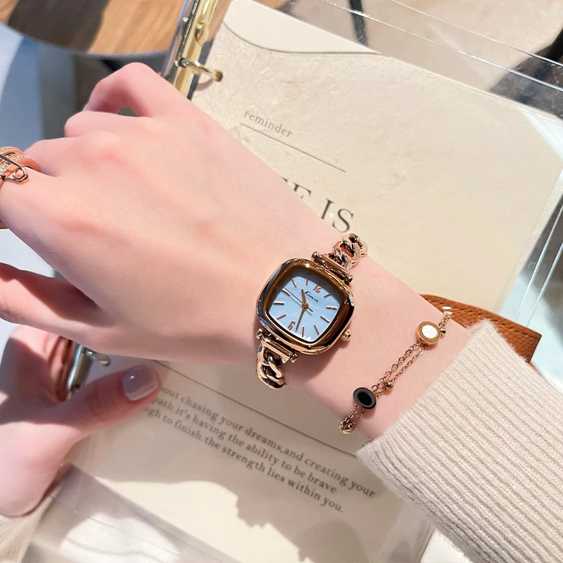 

Women's watch light luxury high-end simple temperament small sugar cube bracelet watch women's birthday gift for women