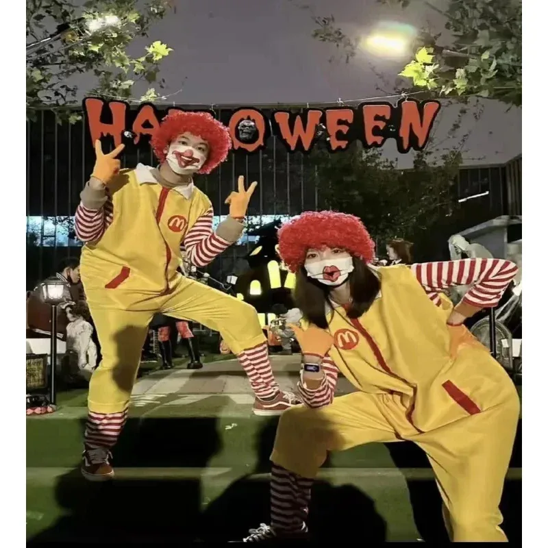 DY20Bear House McDonald Косплей Костюм Парик Рональд Маскарад Сутра Клоун Персонаж Взрослый Хэллоуин Вечеринка Забавный Co2025 PPT01..25