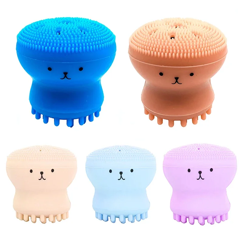 Brosse qualifiée ale Octopus avec éponge, livres de peau, nettoyant pour le visage, petits outils de maquillage de soins de la peau