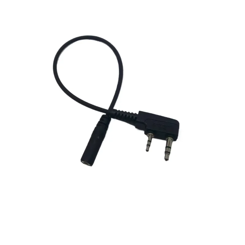 2-контактный разъем на 3,5 мм, женский аудиоадаптер, кабель для передачи наушников для Baofeng UV-5R UV-K5 K6 Kenwood TYT, рация, гарнитура