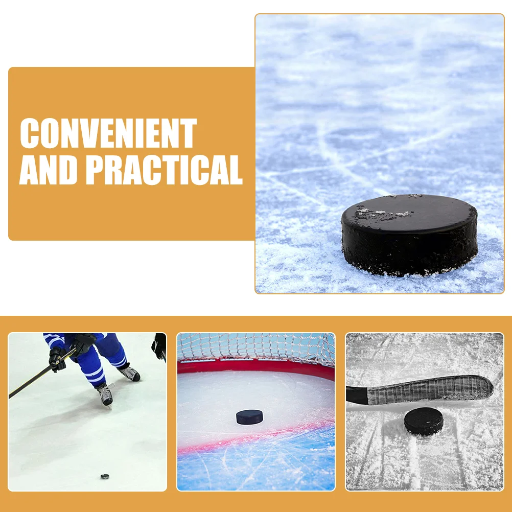 6-delige hockeytrainingsbenodigdheden Race Puck Multifunctioneel multifunctioneel spel Zwarte bal Fitness