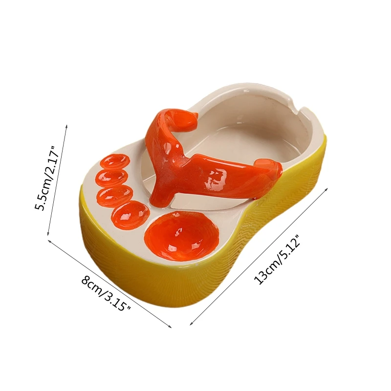 Đáng Yêu Gốm Dép Đĩa Ăn Nhẹ Đĩa Ngộ nghĩnh Dép Mini Khoai Tây Chiên Pháp Đĩa Món Tráng Miệng Đĩa 5 Ngăn Gạt Tàn Trang Sức Giọt