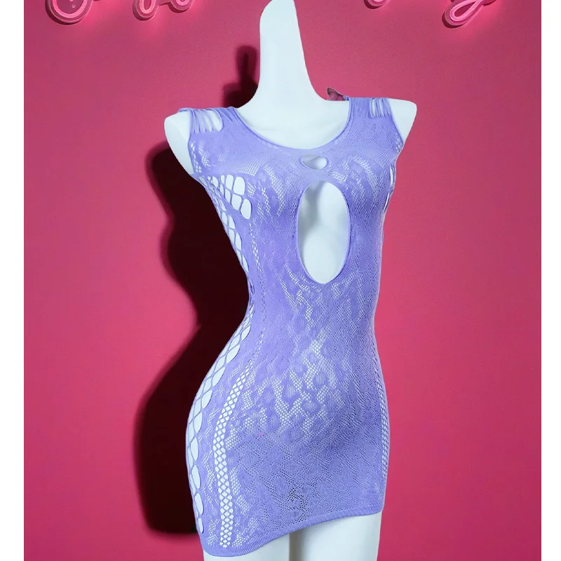 1PC Sexy Women Fishnet Cover Up Without Bikini Hollow Out Bodycon Dress  See Through Beachwear Summer Women's Swimwear DSH785 view 3