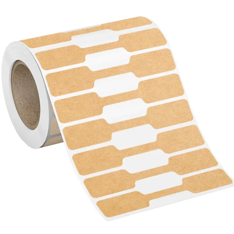 500 шт./рулон, этикетки с ценами для ювелирных изделий, крафт-бумага, демонстрационный инструмент, ожерелье, кольцо, ценники, квадратные пустые наклейки ручной работы, этикетки «сделай сам»