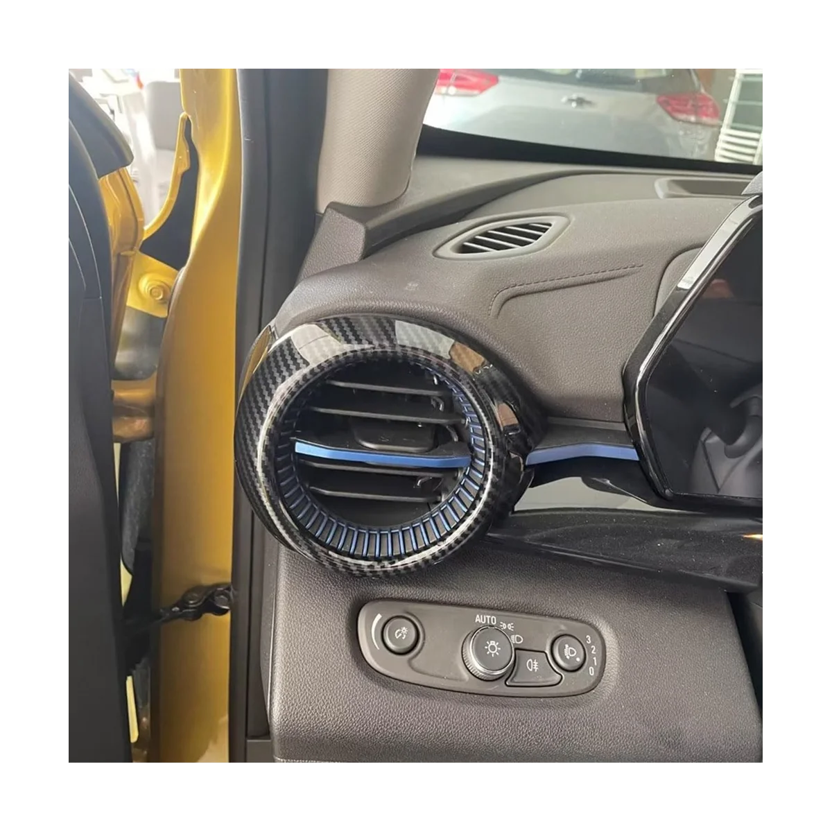 Firmly Car Side Air Outlet Vent Cover Trim for Chevrolet Trax Seeker 2023 2024 Accessories (ABS Carbon Fiber)