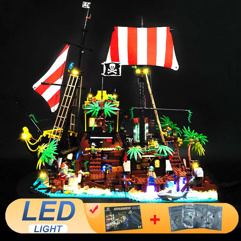 

Комплект светодиодных фонарей для LEGO 21322, идеи ламп «Пираты Барракуды», подарок «сделай сам» (не включает строительные блоки, наборы кирпичей, наборы моделей)