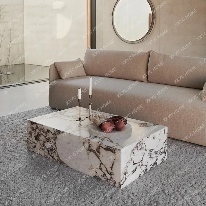 AANatural Bulgari Edge عدد قليل من الرخام الشمال شقة صغيرة الفن الحديث طاولة القهوة لغرفة المعيشة