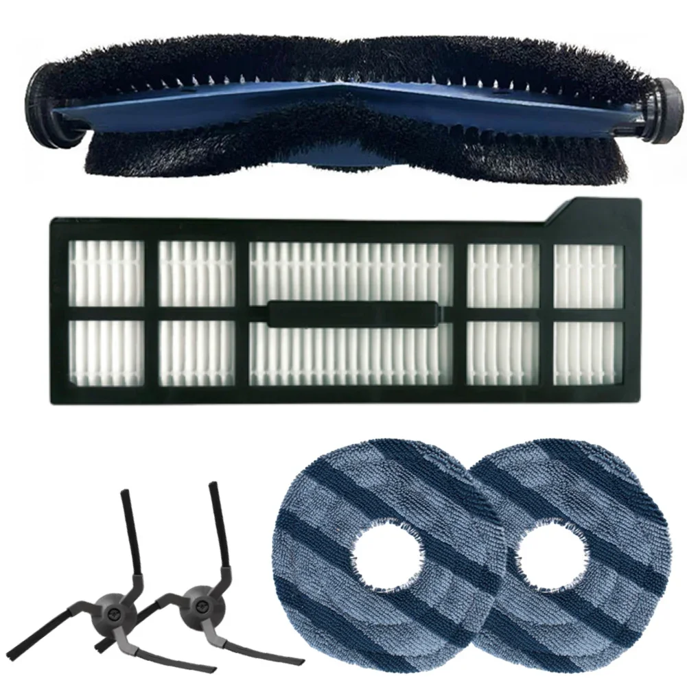 

Efficient Dirt Collection Roller Brush Side Brushes Filter Mop Cloths Kit for Eufy X10 Pro for Omni Vacuum Cleaner