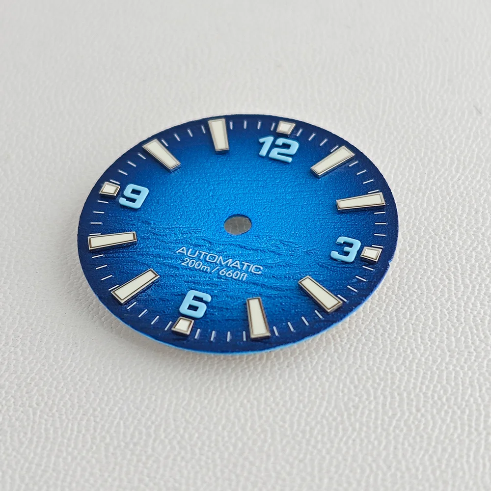 28,5mm Neues Design Sea NH35 Zifferblatt C3 Leuchtend/BGW9 Leuchtend Passend für NH35 NH36 Uhrwerk Mechanisches Uhrenteil für Herren – Detail 5