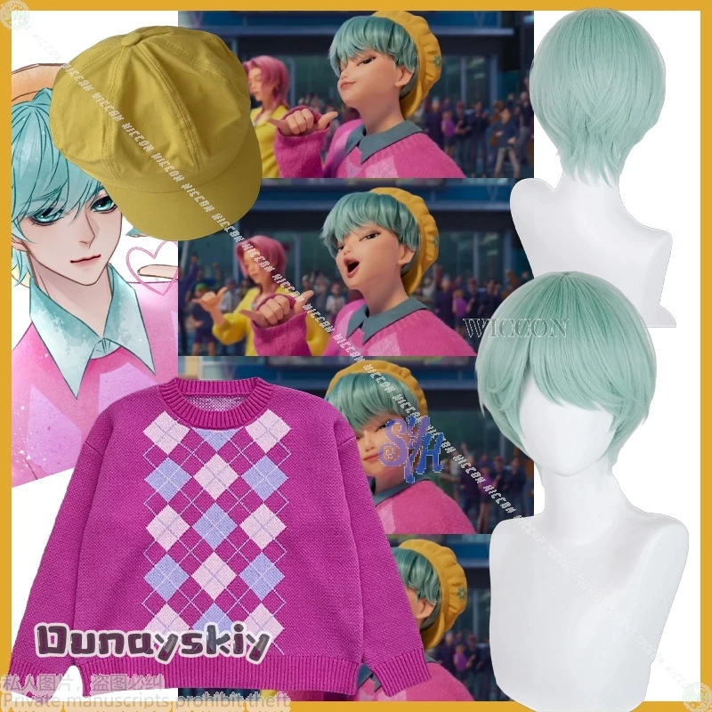 

Anime Movie Kpop Demon Cosplay Jirai Kei Boy Baby Saja Boys Costume Hot Pink Retro Wool Knitted 코스프레 Kawaii Cute Lovely Sweater