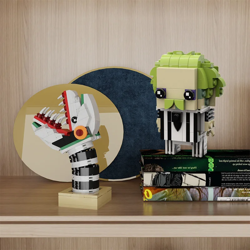 Bricklink 아이디어 영화 Beetlejuices Sandworm 액션 피규어 Brickheadz 세트 및 Maitland의 집 빌딩 블록 아이 장난감 선물