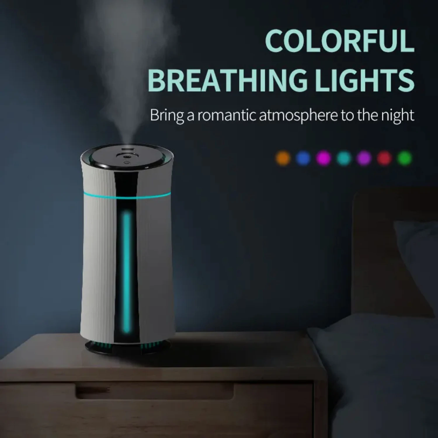 Cool Mist Maker 1100ML USB Air Humidifier with Double Spray Port for Essential Oil Aromatherapy - Humificador Fogger Purify Offi