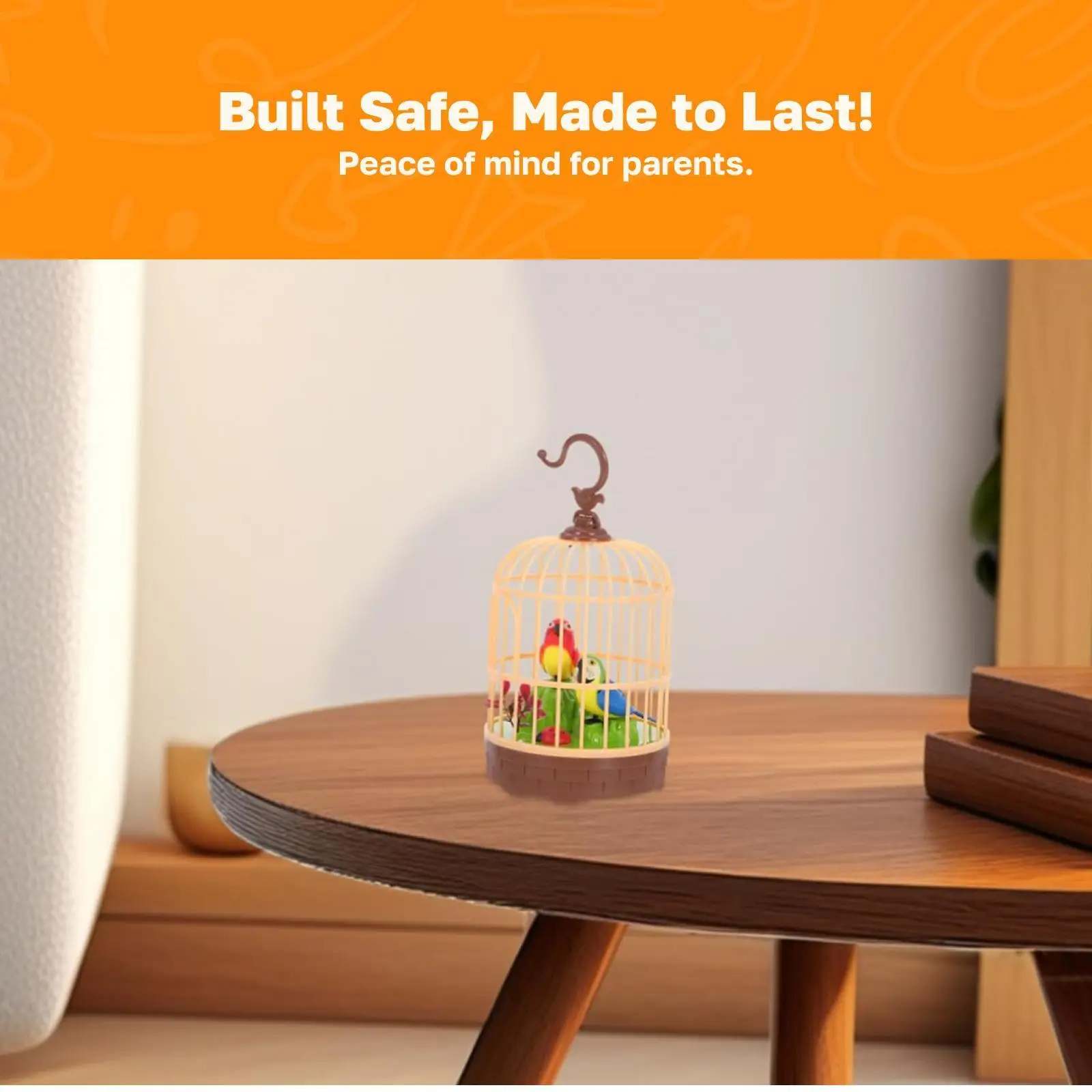 노래하고さえ는 새장 속 새, 음성 인식 움직임, 방 장식품 선물, 아이들과 아기를 위한 말하고さえ는 날개날림