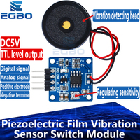 1PCS~10PCS EGBO 5V Piezoelectric Film Vibration Sensor Switch Module TTL Level Output For Arduino