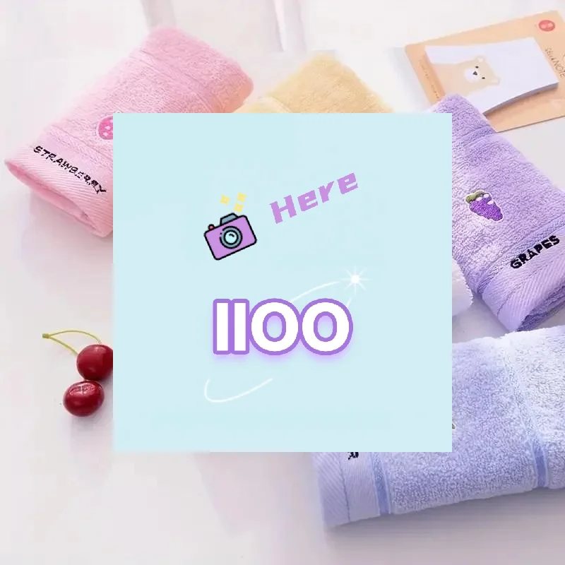 【iioo】set-of-5-soft-cotton-embroidered-fruit-themed-hand-towels-ultra-soft-absorbent-and-quick-drying-face-towel-with-design
