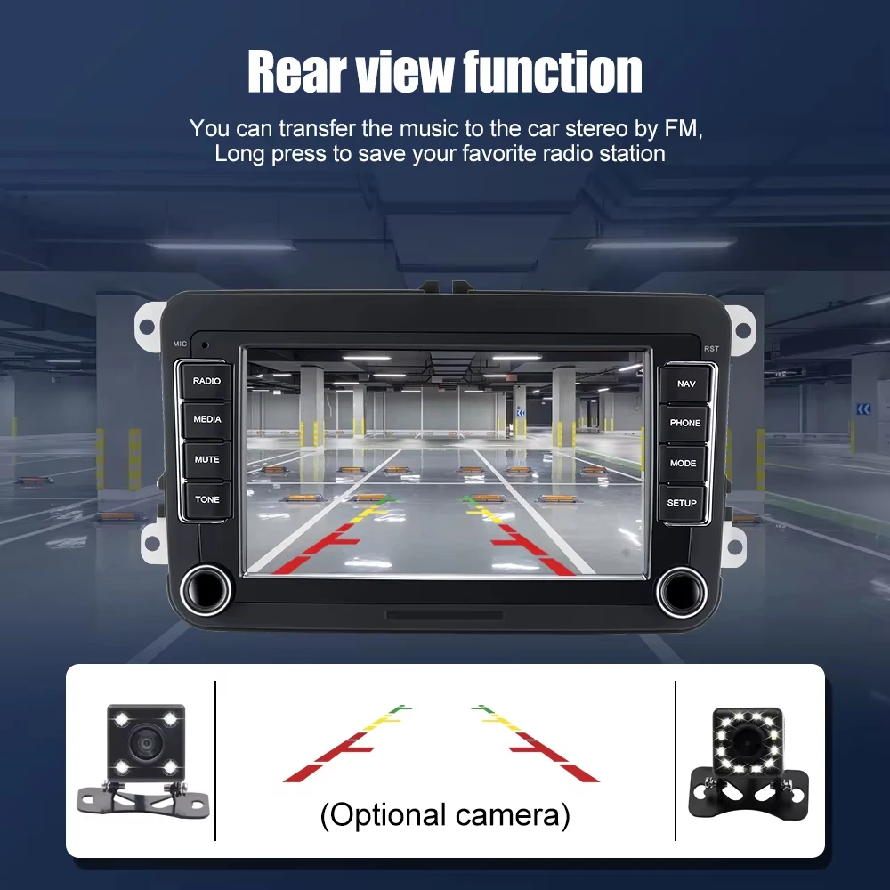 Radio Multimedia para Auto Android 2 Din con GPS, WiFi y Carplay para VW Volkswagen Skoda Octavia Golf 5 6 Touran Passat B6 Polo Jetta 6