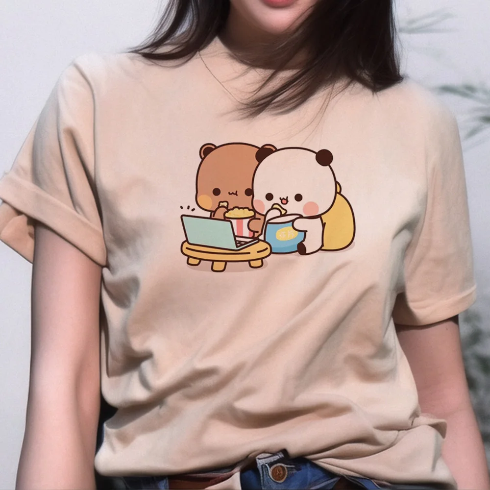 

Bubu And Dudu tshirt women funny comic summer Tee female manga 2000s Japanese clothes