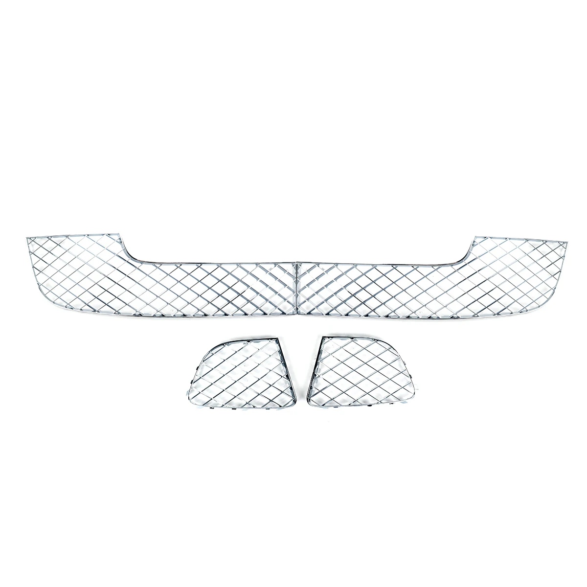 4 stuks chroom voor Bentley Continental GT GTC 2012-16 voorbumper onderste grille set