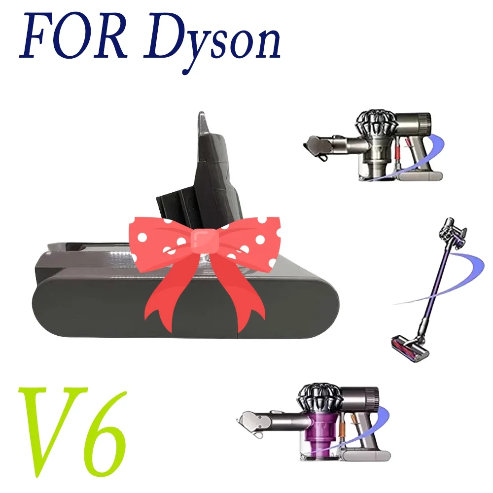 

Аккумулятор V6 для Dyson 21.6V 6800mAh, запасной аккумулятор 21.6V 6.8Ah для пылесосов Dyson DC62 DC59