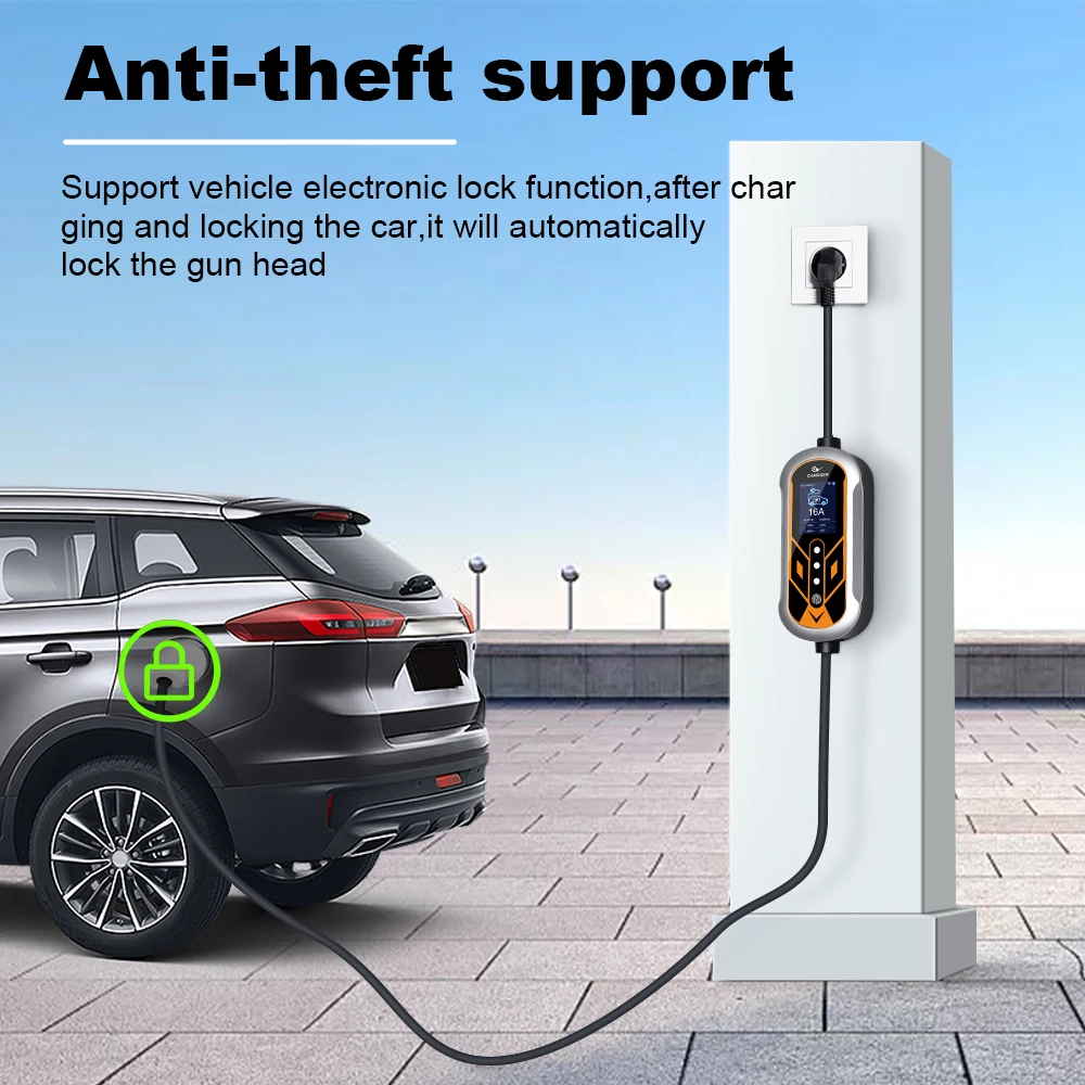 ADPOW Portable 32A Type2 EV Chargers 3Phase 22KW Red 5Pins CEE Plug 5M Cable WIFI APP Control Electric Car Charging Accessories - Image 3