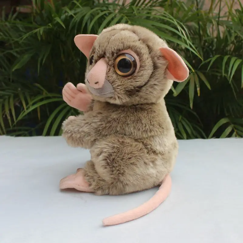 Realistic Wide-eyed Tarsier High Fidelity Cute Plushie Monkey Plush Toys Lifelike Animals Simulation Stuffed Doll Kawai Toy Gift