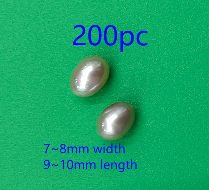 200pc Half Hole Rice Shape Natural Purple Freshwater Pearl Beads for Dangle Earrings making