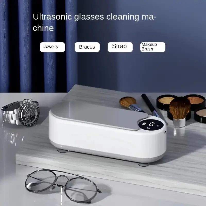 

1pc Portable USB Rechargeable Jewelry Cleaner with Soundwave Technology, ° Rotation for Glasses, Watches, Dental Tools - Multif