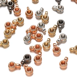 100pcs CCB Spacer Beads Pendant Charms Clasps Gold Color Bail Beads for DIY Bracelet Jewelry Making Findings Hole 3mm Beads