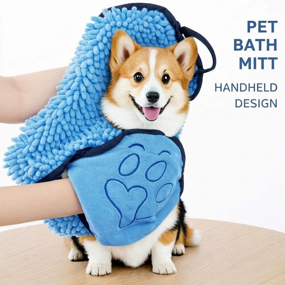 Super Absorbent Pet Bath Towel Quick-drying Cat Towels Convenient Soft Bath Robe Dry Pet Cleaning Washcloth Dog Accessories