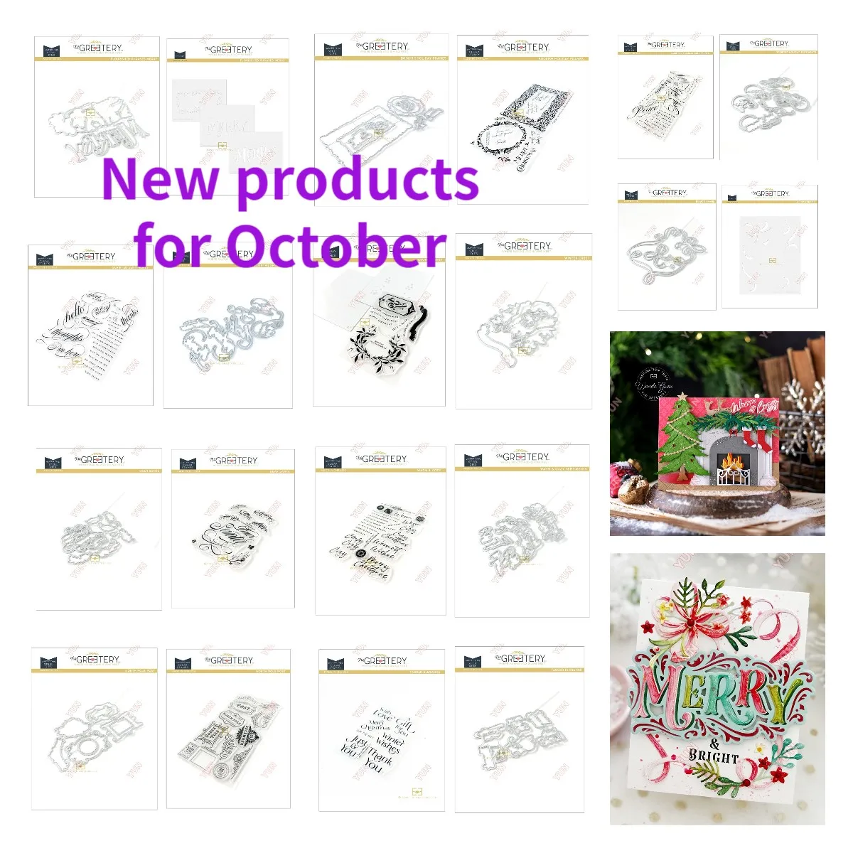 

October New Bookish Holiday Frames Die Scripted Holiday Sentiments Stamps DIY Scrapbooking Card Making Photo Album Words Stencil