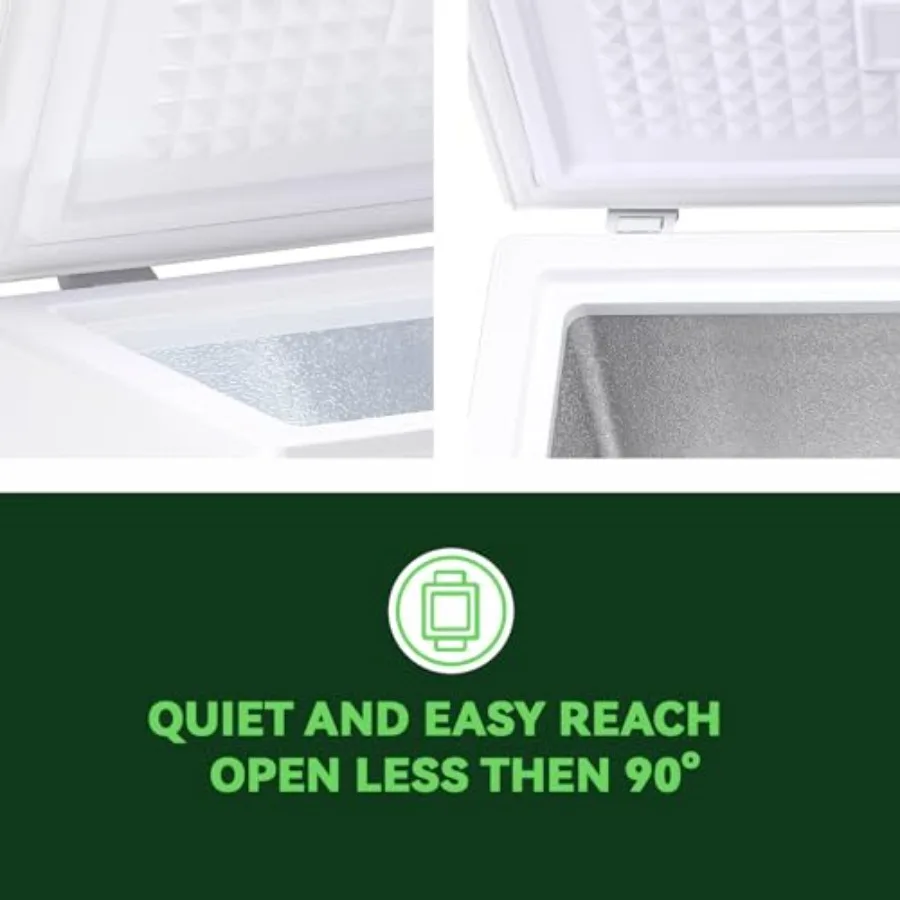 فريزر صغير الحجم بطول 3.5 قدم مكعب مع تصميم الباب العلوي لمكتب النوم أو الشقة يستخدم فريزر صغير أبيض قائم بذاته مع #4