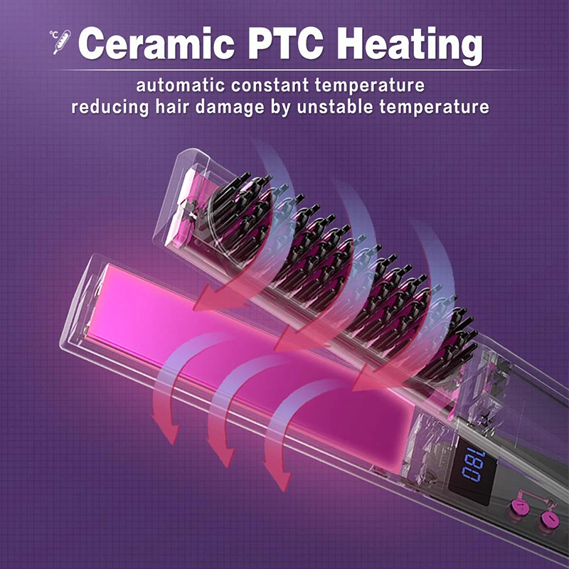 เครื่องหนีบผมมืออาชีพ อินฟราเรดและไอน้ำ ที่หนีบผมเซรามิกสำหรับร้านเสริมสวย สำหรับจัดแต่งทรงผม