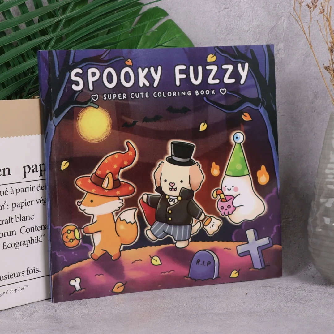 Spooky Fuzzy: كتاب تلوين لطيف ومخيف للبالغين والمراهقين للاسترخاء