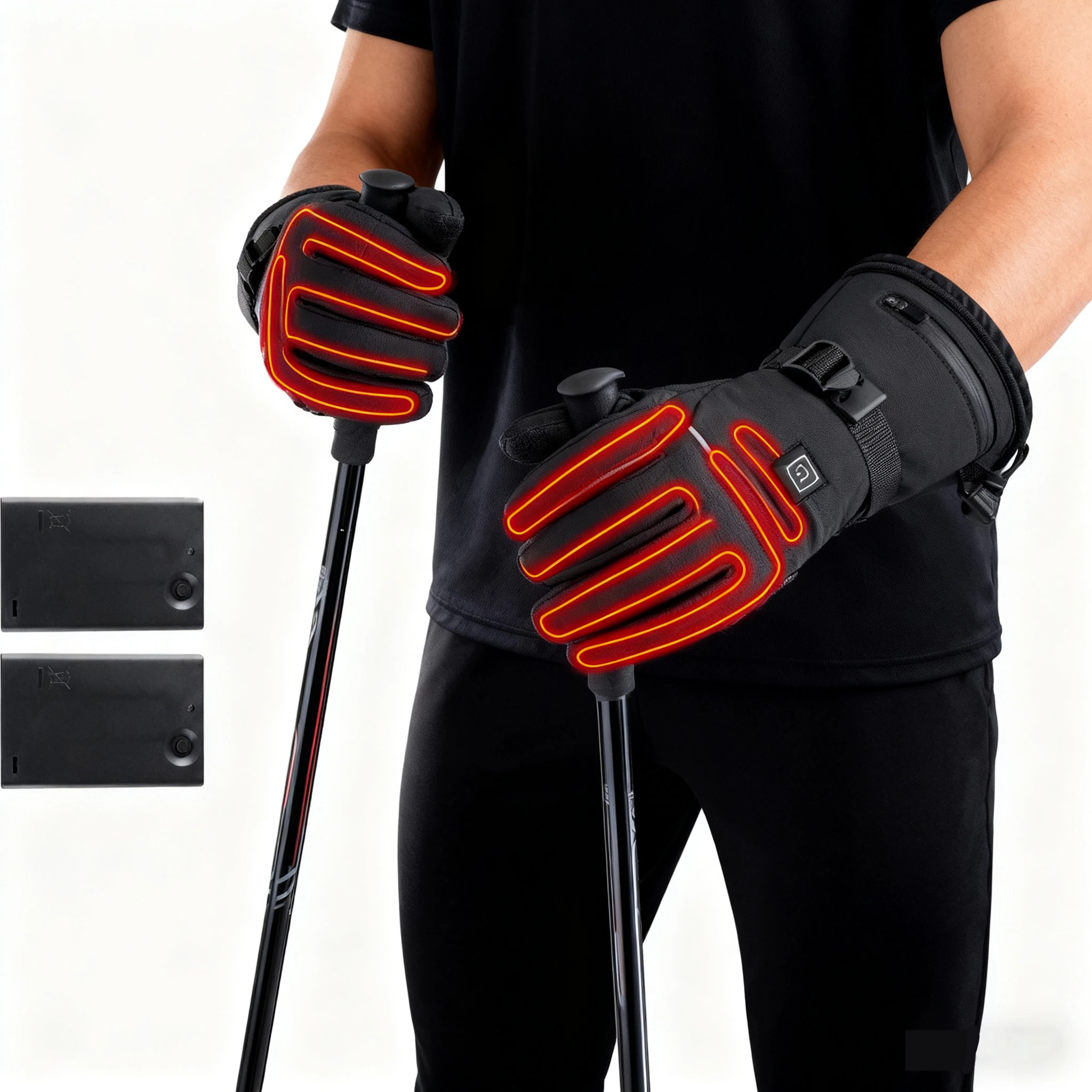 

Electric Heated Gloves Motorcycle Winter Moto Heated Gloves Warm Waterproof Rechargeable Heating Thermal Gloves For Snowmobile