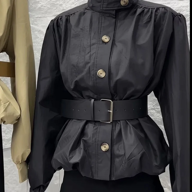 جديد غير رسمي خفيف فاخر سليم Mujer Chaqueta الصلبة كل مباراة النمط الغربي معطف Preppy قصيرة رائجة البيع مودا برعم سترة لطيف #3