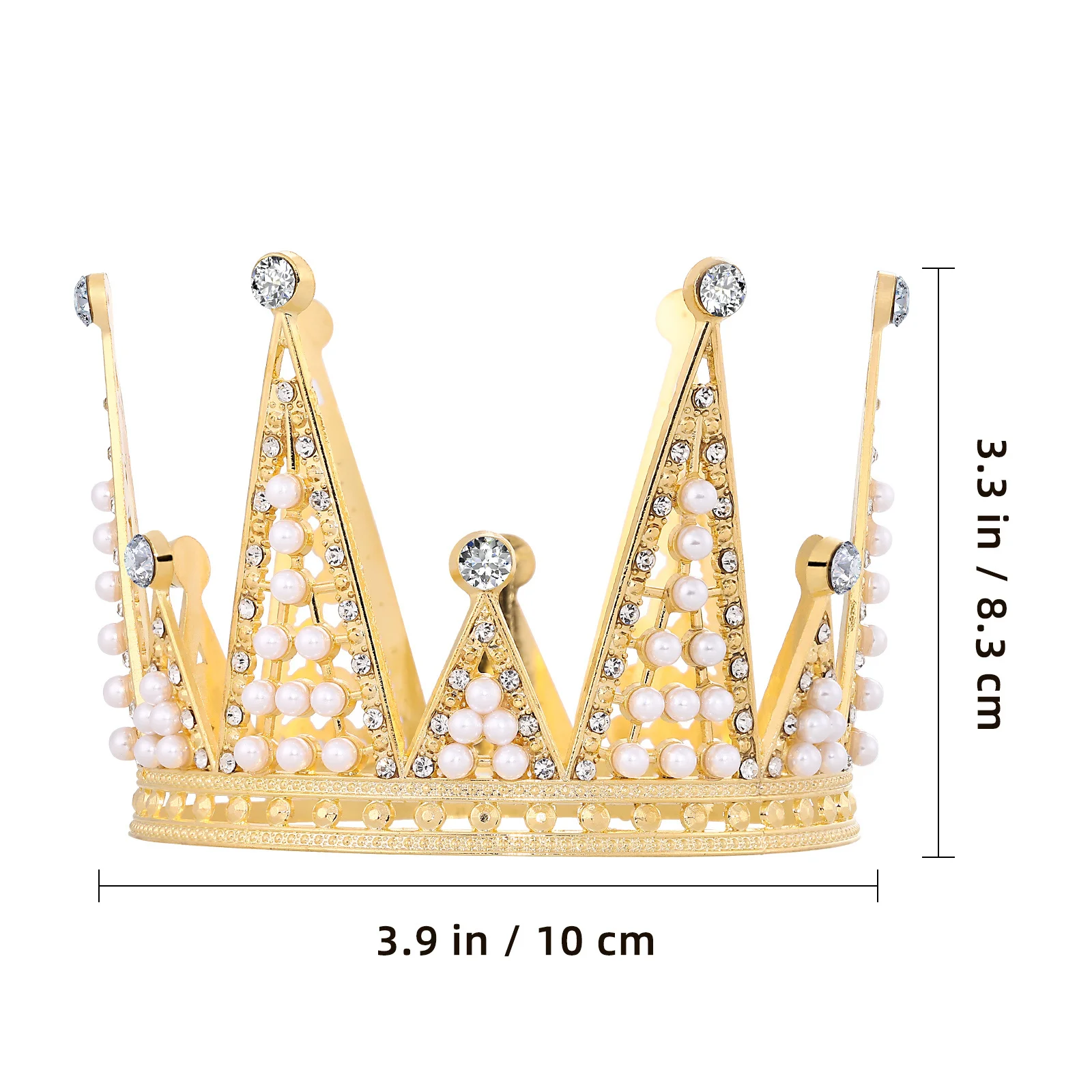 لؤلؤة تاج الديكور سبيكة أزياء رائعة العروس الزفاف تاج الحلي حزب كعكة الديكور الخبز كعكة الزينة