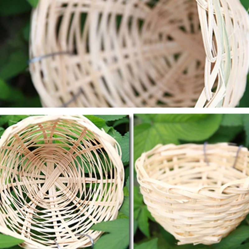 

Handwoven Bird Nest Hatching House Weatherproof Design With Hanging Hook for Patio Garden Decoration