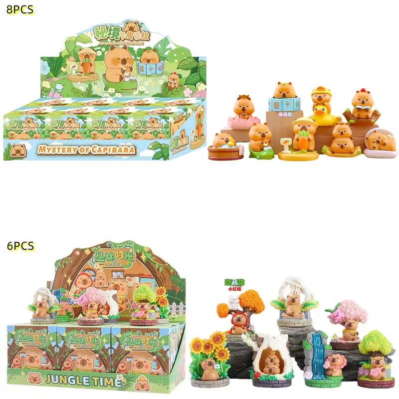 

Capibara Mysterious Blind Box Jungle Time ，Secret Realm， Desktop Decoration Mysterious Surprise Box Children's Birthday Gift