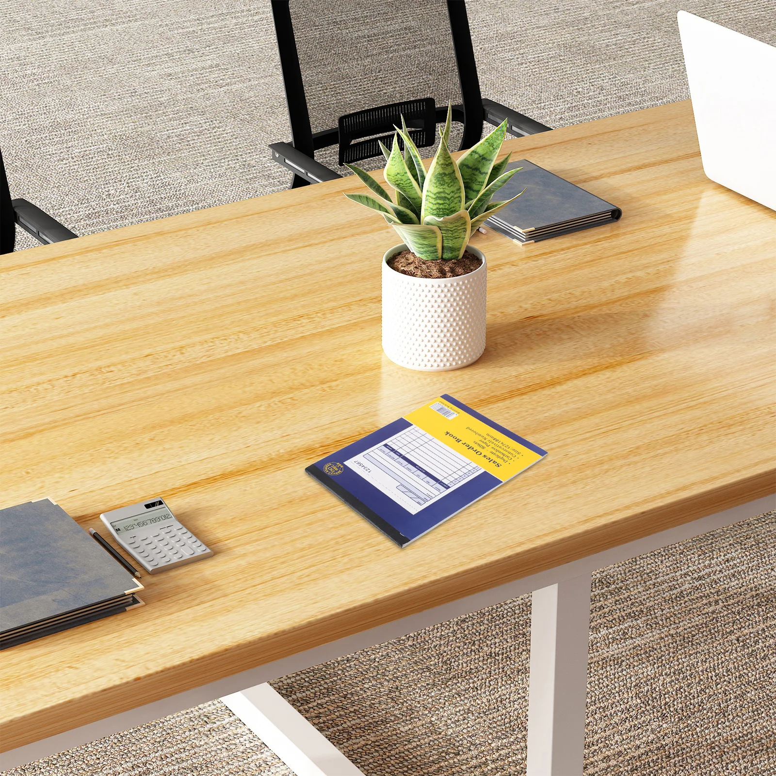 5pcs Small Business Sales Pad 2-Part Canary Invoice Book For Order Tracking Receipt Management Purchase Order Book For Retail