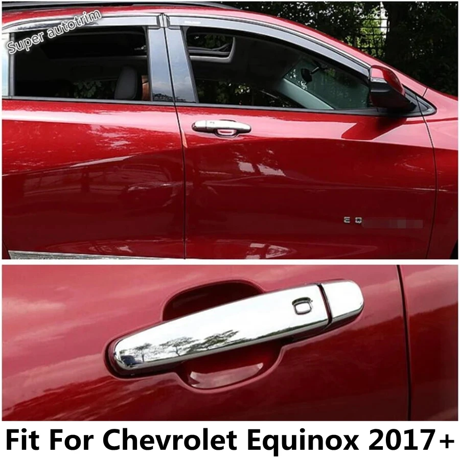 

Outside Car Door Pull Doorknob Handle Decoration Cover Trim For Chevrolet Equinox 2017 - 2023 ABS Chrome Accessories Exterior