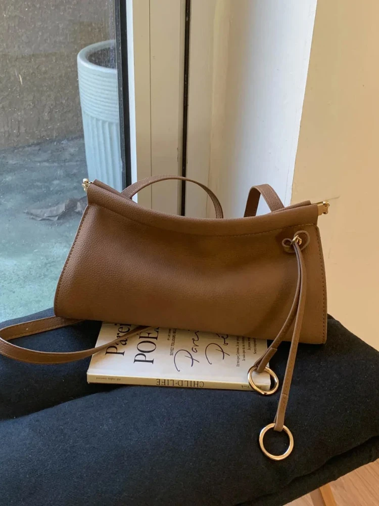 

Минималистичная сумка через плечо 2025 года, роскошная женская сумка подмышками, универсальная сумка через плечо, шикарная сумка «день-ночь», текстурированная сумка-слинг