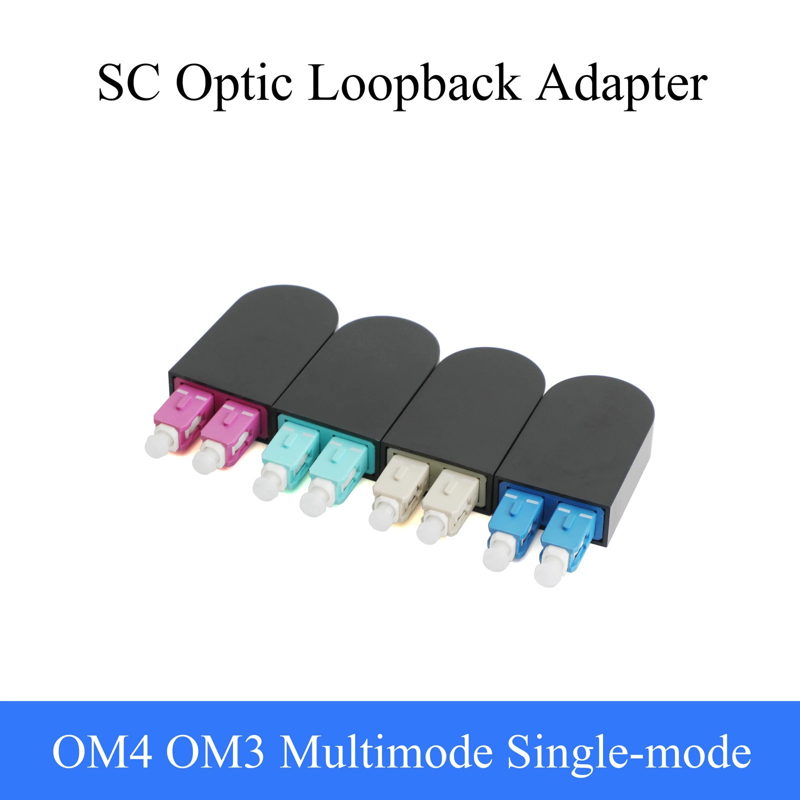 5PCS Fiber Optic Loopback Male 2SC UPC Single Mode Multimode OM3 OM4 Adapter Plug Tester Loop Fiber Optical Connector