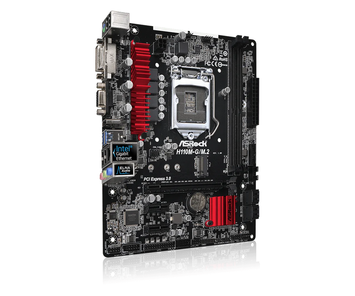 Imagem -03 - Asrock-motherboard para Core I36100 H110 H110m-g M.2 Lga 1151 x Ddr4 32gb Pci-e 3.0 Usb 2.0 I7-6700k Cpu