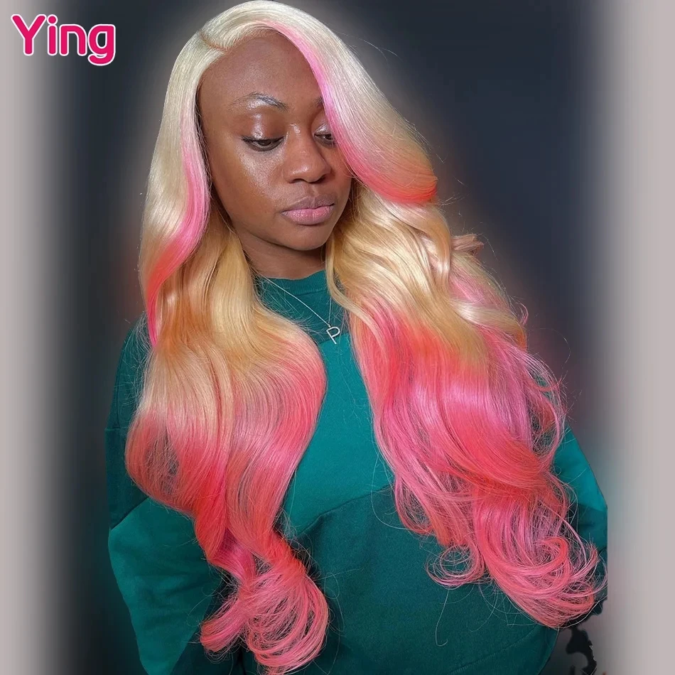 

Body Wave Lace Frontal Wig 613 Blonde 13x4 13x6 Omber Pink Lace Front Wigs Human Hair Preplucked Brazilian Remy Hair 34 36 Inch