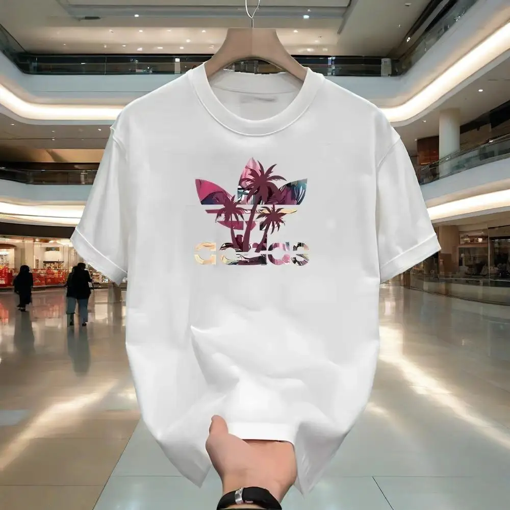 

American Retro Printed Short-sleeved T-shirt Men's and Women's Loose and Versatile Top Sports Comfortable Top