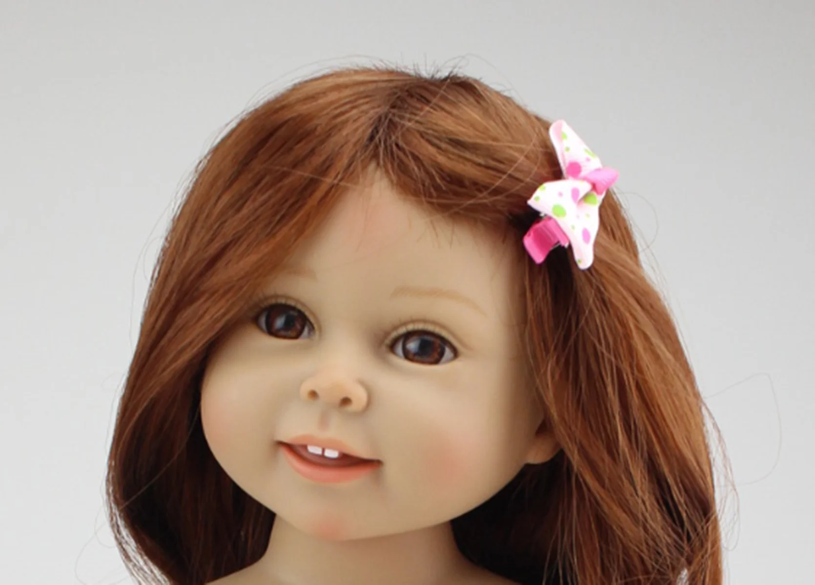 

45 cm American Baby Reborn Silicone Girl Doll Without Clothes Realistic Handmade Toddler Kid Birthday Xmas Childre Gift Boneca
