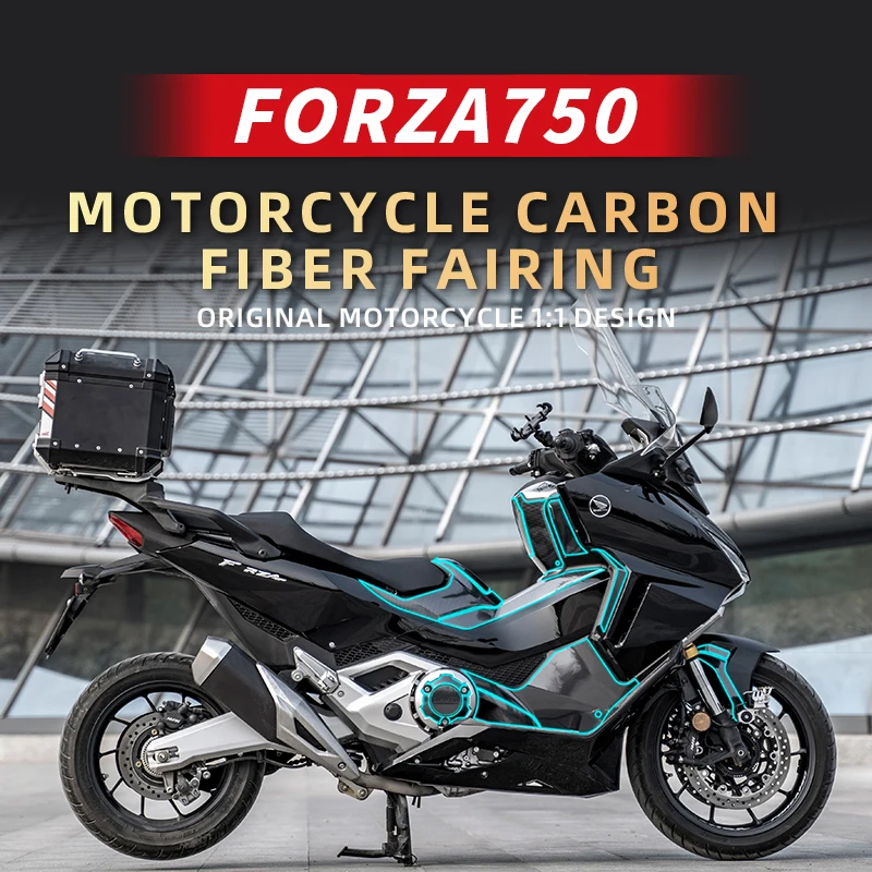 

Used For HONDA FORZA750 Motorcycle Accessories Plastic Area Carbon Fiber Decoration Protection Stickers Bike Refit Decals