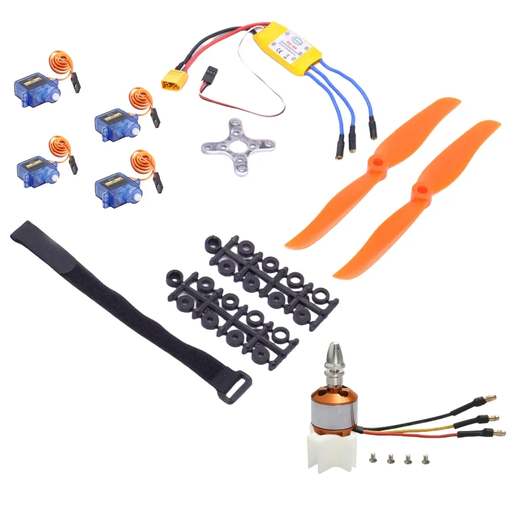 Motor sem escova a2212 2212 1400kv 2200kv 30a esc sg90 9g micro servo hélice de 6 polegadas/8 polegadas para helicóptero de avião de asa fixa rc